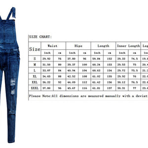 Men's Distressed Denim Carpenter Overalls Bib Jumpsuits Moto Biker Jean Pants Men's suspender trousers