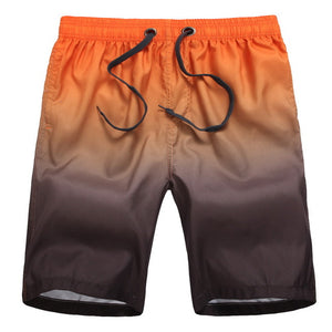 Oeak Mens Gradient Color Casual Beach Shorts New Summer Fashion Casual Straight Loose Slim Fit Comfortable Lace Up Running Short