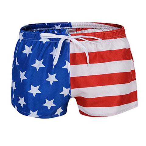 Swimming Trunks Man USA Flag Swimwear Men Sexy Board Shorts Mens Swimsuit Beach Boxer Pants Sunga Swim Shorts Beachwear