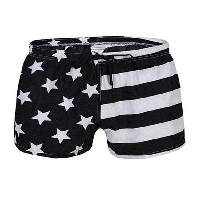 Swimming Trunks Man USA Flag Swimwear Men Sexy Board Shorts Mens Swimsuit Beach Boxer Pants Sunga Swim Shorts Beachwear