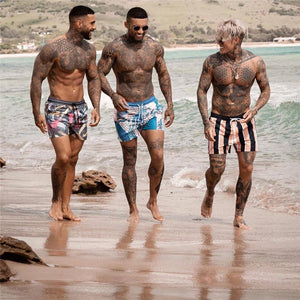 New Summer Rainbow Color Fashion Men's Sports Beach Shorts Bodybuilding Shorts Fitness Jogging Casual Gym Men's Shorts