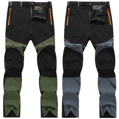 Plus Size Men Outdoor Waterproof Outdoor Pants Soft Shell Trousers Camp Fish Trekking Climb Hiking Sports Travel Training Pants