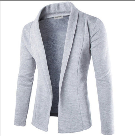 Hot sale Fashion High-quality Autumn winter Men's Casual Slim Fit Solid No Button Suit Blazer Business Work Coat Jacket Outwear