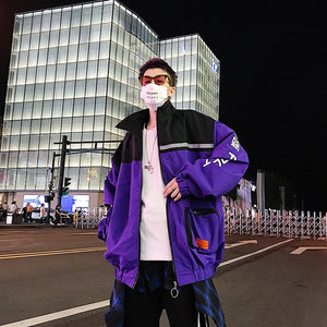 LAPPSTER Men Streetwear Reflective Jackets Windbreaker 2019 Mens Harajuku Patchwork Hip Hop Jackets Vintage Cargo Bomber Jackets