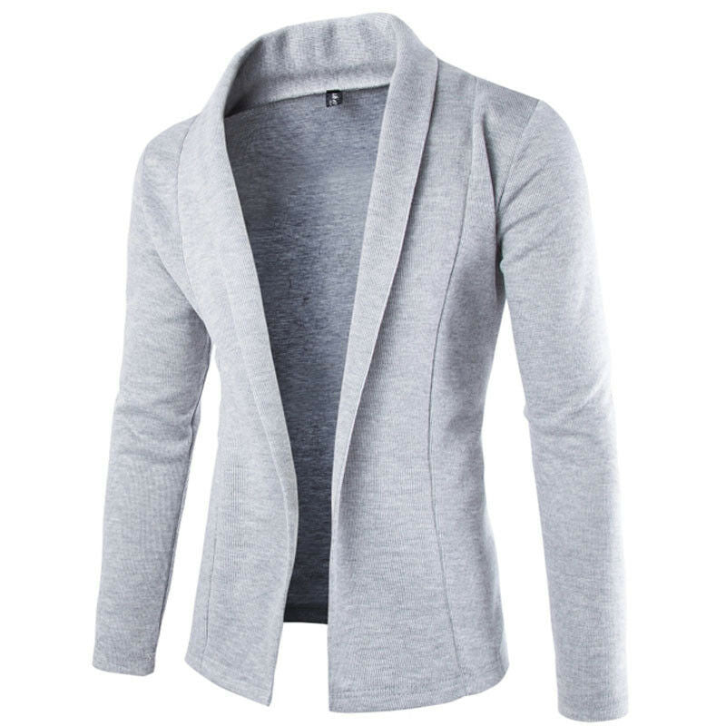 Mens Korean slim fit fashion cotton blazer Suit Jacket black Gray plus size M to 2XL Male blazers Mens coat Wedding