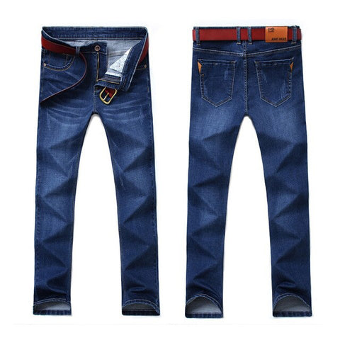 KSTUN Men Jeans Business Casual Straight Slim Fit Thin Blue Black 2019 Denim Pants Mens Trousers Cotton Cowboys Dropshipping