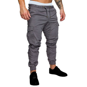 Oeak Autumn Men Pants Hip Hop Harem Joggers Pants 2019 New Male Trousers Mens Joggers Solid Multi-pocket Pants Sweatpants