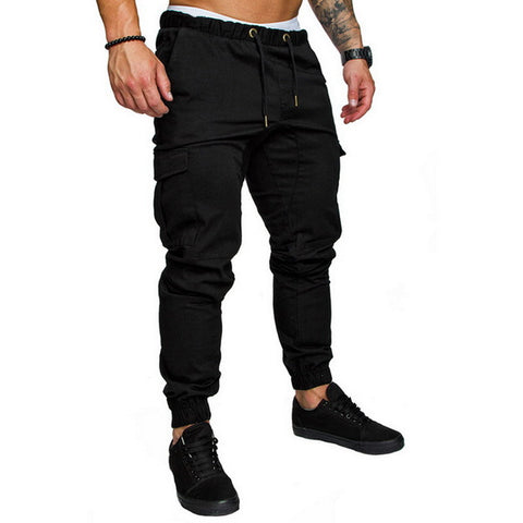 Oeak Autumn Men Pants Hip Hop Harem Joggers Pants 2019 New Male Trousers Mens Joggers Solid Multi-pocket Pants Sweatpants