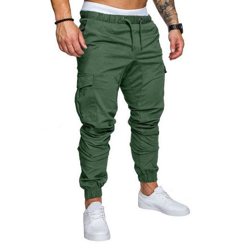 Oeak Autumn Men Pants Hip Hop Harem Joggers Pants 2019 New Male Trousers Mens Joggers Solid Multi-pocket Pants Sweatpants