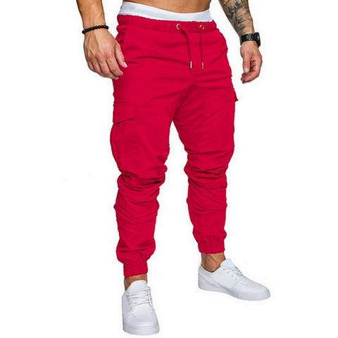Oeak Autumn Men Pants Hip Hop Harem Joggers Pants 2019 New Male Trousers Mens Joggers Solid Multi-pocket Pants Sweatpants