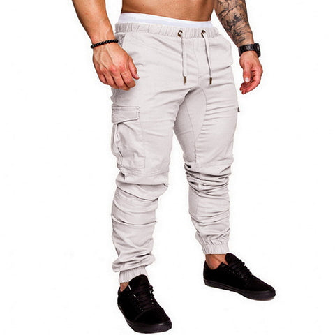 Oeak Autumn Men Pants Hip Hop Harem Joggers Pants 2019 New Male Trousers Mens Joggers Solid Multi-pocket Pants Sweatpants
