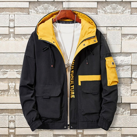 New men's clothing plus size 8XL jacket Brother trend hooded youth thin men's student jacket 7XL 6XL