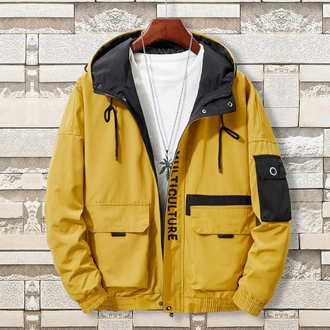 New men's clothing plus size 8XL jacket Brother trend hooded youth thin men's student jacket 7XL 6XL