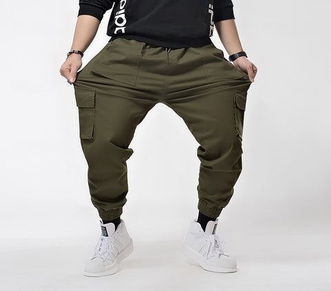 Plus  7XL 6XL Hip Hip Streetwear Men's Camouflage Joggers Pants 2019 Men Cargo Pant Trousers Elastic Waist Harem Pant Men