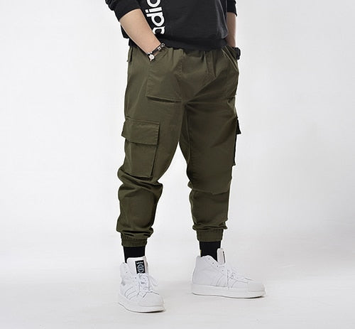 Plus  7XL 6XL Hip Hip Streetwear Men's Camouflage Joggers Pants 2019 Men Cargo Pant Trousers Elastic Waist Harem Pant Men