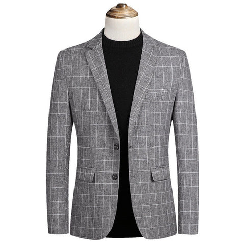 New fashion Autumn plaid men suit high quality mens suit jacket Business casual Suit Slim Fit terno masculino Blazer