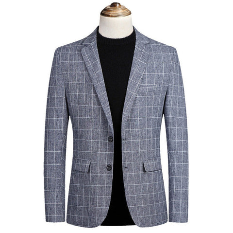 New fashion Autumn plaid men suit high quality mens suit jacket Business casual Suit Slim Fit terno masculino Blazer