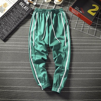 Loldeal Hip Hop Pants Men Sportwear Loose Streetwear Mens Casual Pant Boys Side Stripe Design Men's Joggers Trousers 3XL-M