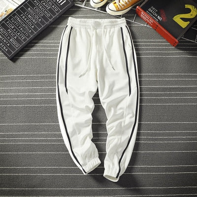 Loldeal Hip Hop Pants Men Sportwear Loose Streetwear Mens Casual Pant Boys Side Stripe Design Men's Joggers Trousers 3XL-M