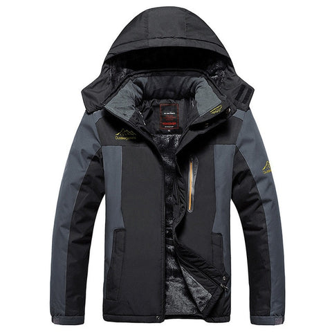 Winter Jacket Men Thick Fleece Warm Coats Thermal Windproof Hooded Jackets Mens Outwear Parkas Homme Overcoat Plus Size 8XL 9XL