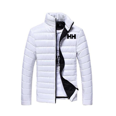 2019 Homens Casaco de Inverno Jaqueta de Algodão Quente Homens Roupas Casacos Jaqueta Ficar Coleiras Zíperes HH Mens Jaqueta
