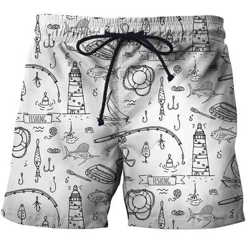 Funny Fish 3 d printing Mens Swim Shorts Bermuda Surf Wear Board Shorts 2019 Summer Swimsuit Boardshorts Trunks Short size s-6xl