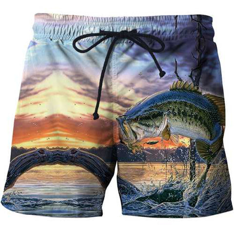 Funny Fish 3 d printing Mens Swim Shorts Bermuda Surf Wear Board Shorts 2019 Summer Swimsuit Boardshorts Trunks Short size s-6xl