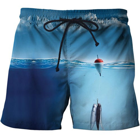 Funny Fish 3 d printing Mens Swim Shorts Bermuda Surf Wear Board Shorts 2019 Summer Swimsuit Boardshorts Trunks Short size s-6xl