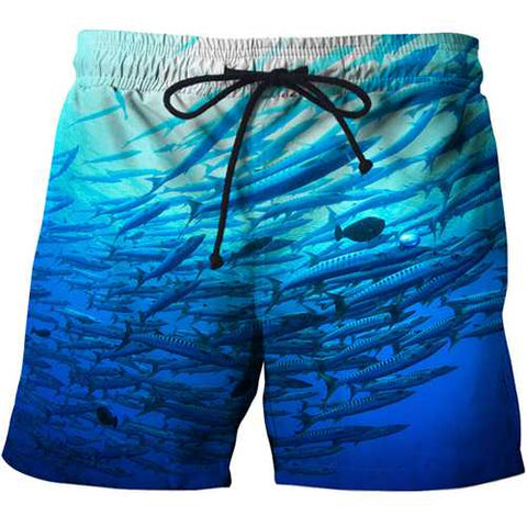 Funny Fish 3 d printing Mens Swim Shorts Bermuda Surf Wear Board Shorts 2019 Summer Swimsuit Boardshorts Trunks Short size s-6xl