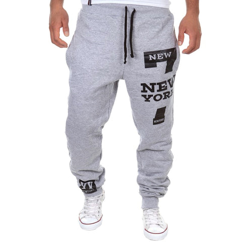 Men's hip hop Letter Print Sweatpants Sport pants 2019 New Male Casual Lace-up Loose Hip Trousers Joggers Fashion Cotton Pants