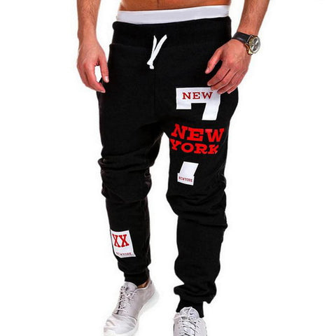 Men's hip hop Letter Print Sweatpants Sport pants 2019 New Male Casual Lace-up Loose Hip Trousers Joggers Fashion Cotton Pants