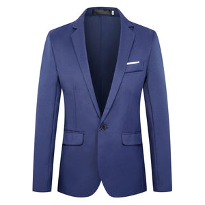 Suits Mens Jacket New Fashion Blazer Homme Solid Color Men Brand Four Seasons Casual Slim Fit Business Blazer Masculino Coat