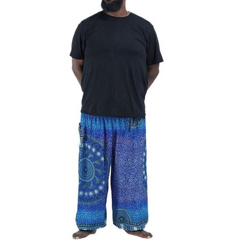 10 Colors Bohemia Loose Pants Men Fashion Lightweight Hippy Trousers Baggy Штаны для йоги Casual Elastic Waist Free Size Pants