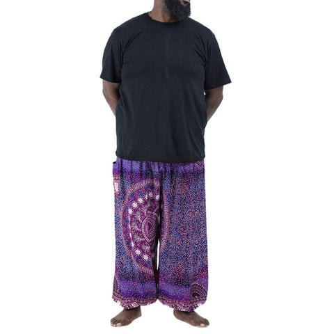 10 Colors Bohemia Loose Pants Men Fashion Lightweight Hippy Trousers Baggy Штаны для йоги Casual Elastic Waist Free Size Pants