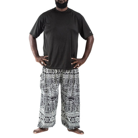 10 Colors Bohemia Loose Pants Men Fashion Lightweight Hippy Trousers Baggy Штаны для йоги Casual Elastic Waist Free Size Pants