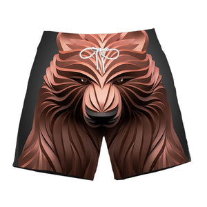 Ferocious animal print 3D beach shorts fashion men's hot cool pants running shorts casual new lace calsas masculino