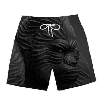 Ferocious animal print 3D beach shorts fashion men's hot cool pants running shorts casual new lace calsas masculino