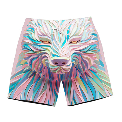 Ferocious animal print 3D beach shorts fashion men's hot cool pants running shorts casual new lace calsas masculino