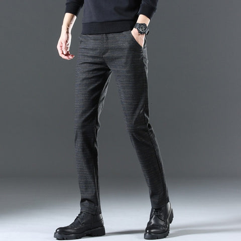 New Autumn And Winter Three-color Men's British Trousers Korean Version Of The Small Trousers Men's Straight Casual Pants 28-38
