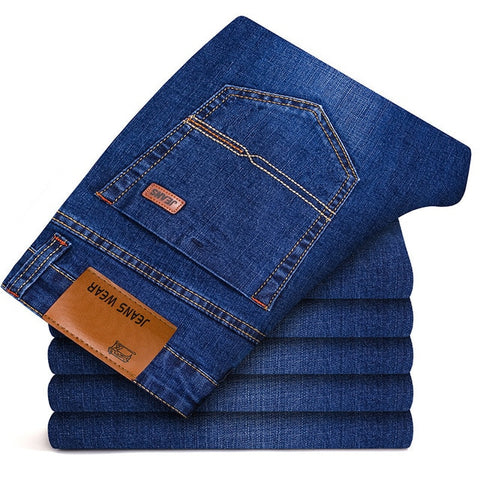 Mens Jeans Brand 2020 Business Jeans Men Stretch Slim Denim Jean Homme Man Denim Trousers Blue Black Pants Male Clothes