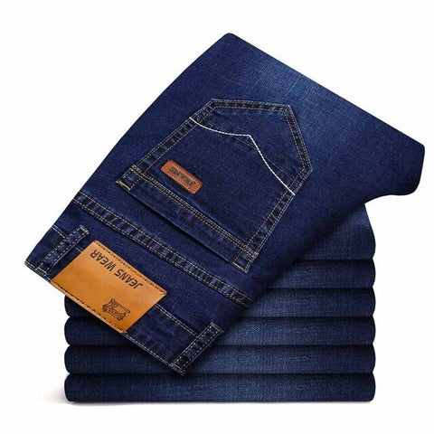 Mens Jeans Brand 2020 Business Jeans Men Stretch Slim Denim Jean Homme Man Denim Trousers Blue Black Pants Male Clothes