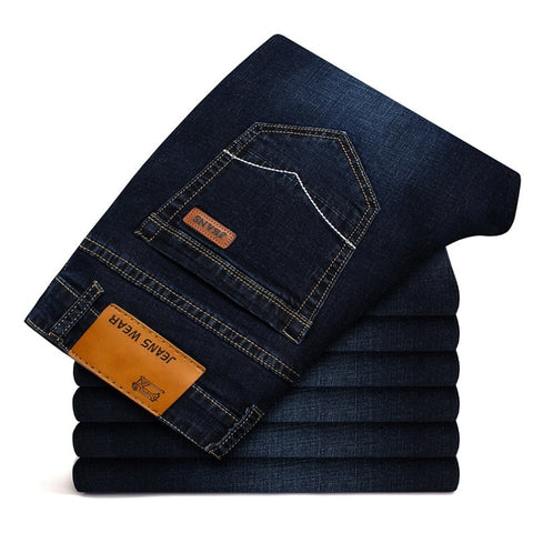 Mens Jeans Brand 2020 Business Jeans Men Stretch Slim Denim Jean Homme Man Denim Trousers Blue Black Pants Male Clothes