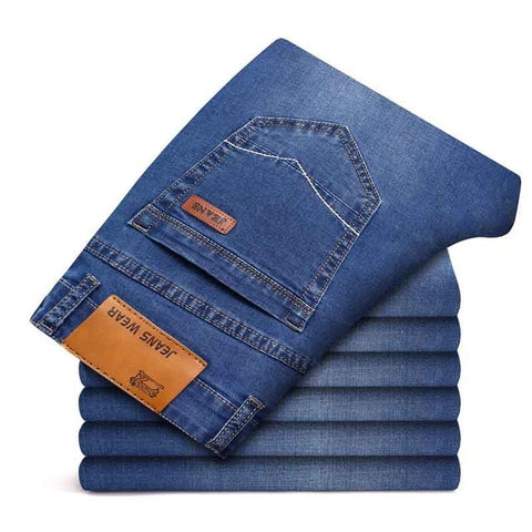 Mens Jeans Brand 2020 Business Jeans Men Stretch Slim Denim Jean Homme Man Denim Trousers Blue Black Pants Male Clothes