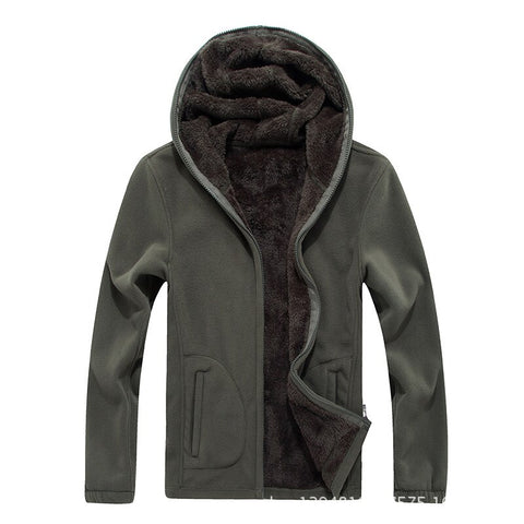 Designer XL 8XL Winter Mens Fleece Casual Jackets Men Warm Hooded Sweatshirt Thermal Coats Solid Thickened Outwear AF1563