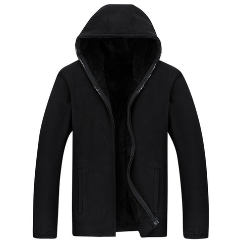 Designer XL 8XL Winter Mens Fleece Casual Jackets Men Warm Hooded Sweatshirt Thermal Coats Solid Thickened Outwear AF1563