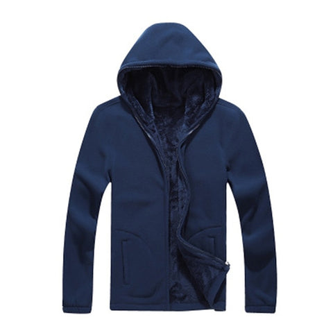 Designer XL 8XL Winter Mens Fleece Casual Jackets Men Warm Hooded Sweatshirt Thermal Coats Solid Thickened Outwear AF1563