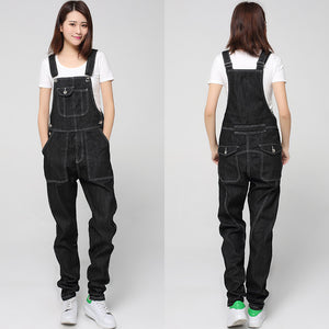 New 2019 Denim Wide Leg Jumpsuits Women Summer Streetwear Loose Jeans