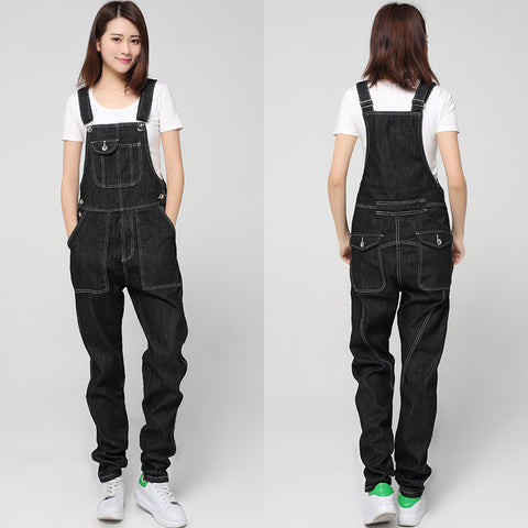 New 2019 Denim Wide Leg Jumpsuits Women Summer Streetwear Loose Jeans