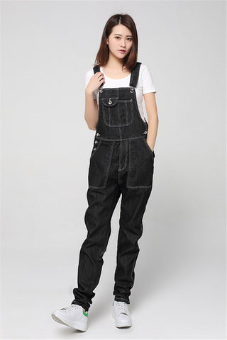 New 2019 Denim Wide Leg Jumpsuits Women Summer Streetwear Loose Jeans
