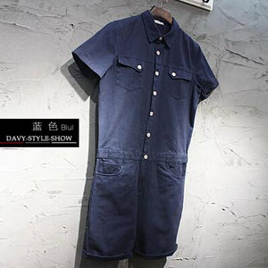 M-XXL! 2018   Men's jumpsuit fashion jeans trend